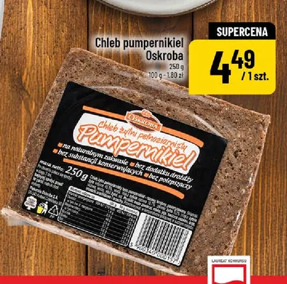 Chleb pumpernikiel Oskroba promocja w POLOmarket