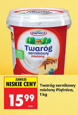 Twaróg sernikowy mielony promocja w Biedronka