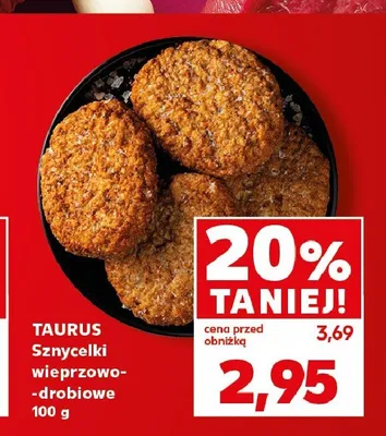 Sznycelki wieprzowo-drobiowe Taurus promocja w Kaufland