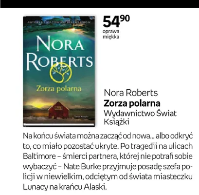 Książka Zorza polarna Nora Roberts promocja w Empik