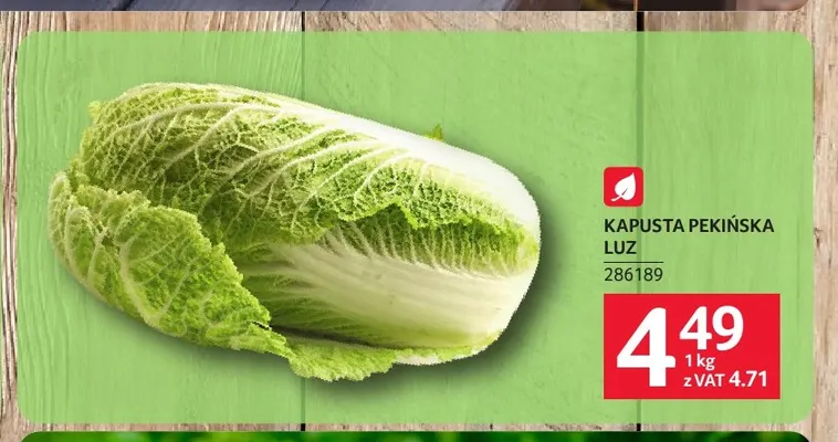 Kapusta pekińska promocja w Selgros