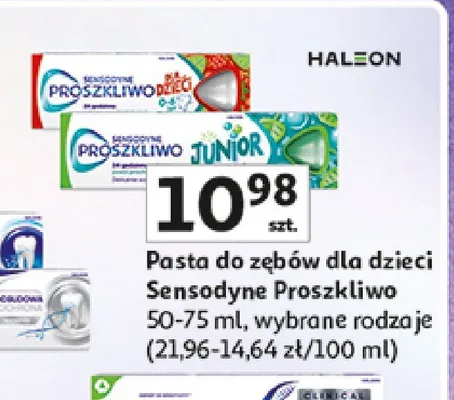 Pasta do zębów dla dzieci Sensodyne Proszkliwo Junior promocja w Auchan