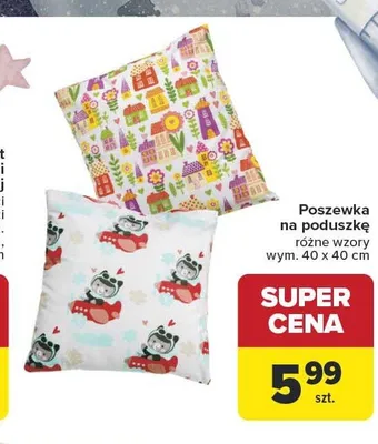 Poszewka na poduszkę wym. 40x40cm promocja w Carrefour