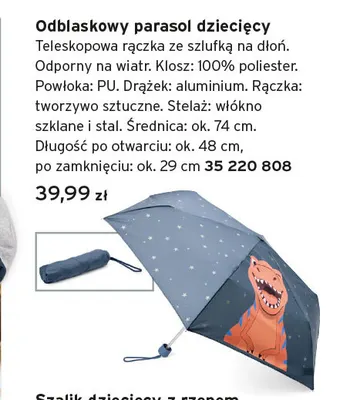 Odblaskowy parasol dziecięcy promocja w Tchibo