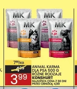 Karma dla psa Animal MK promocja w Wafelek