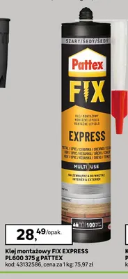 Klej montażowy Fix Express PL600 Pattex promocja w Leroy Merlin