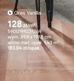 Gres Vanilla white mat 59,8x119,8cm promocja w Castorama