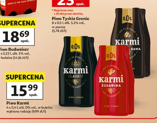 Piwo bezalkoholowe Karmi Kawa promocja w Auchan