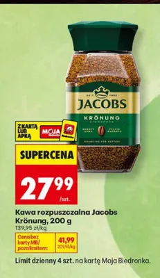 Kawa rozpuszczalna Jacobs Krönung promocja w Biedronka