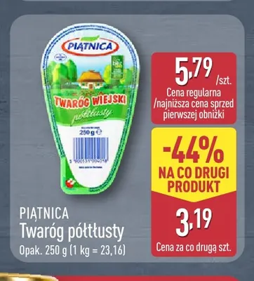 Twaróg półtłusty Piątnica promocja w Aldi