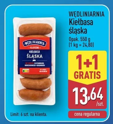 Kiełbasa śląska Wędliniarnia promocja w Aldi