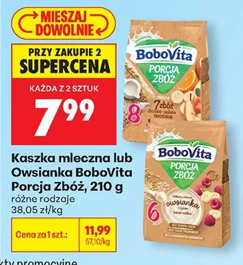 Kaszka mleczna BoboVita Porcja Zbóż promocja w Biedronka