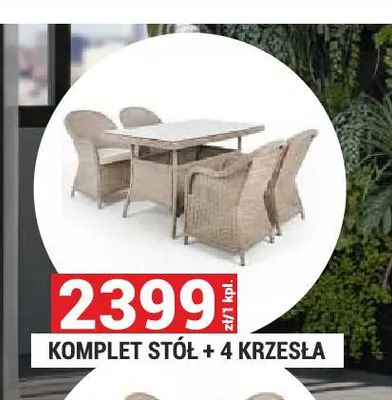 Komplet stół + 4 krzesła promocja w Merkury Market