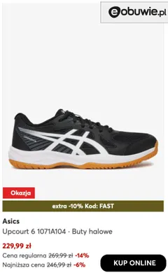 Buty halowe Upcourt 6 1071A104 Asics promocja w eobuwie.pl
