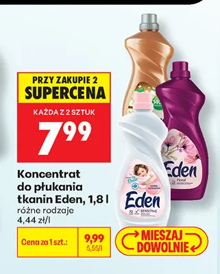 Koncentrat do płukania tkanin Eden promocja w Biedronka