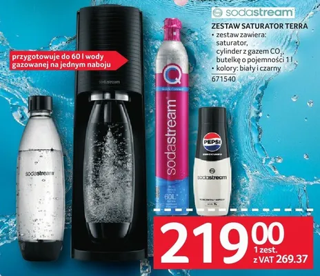 Zestaw Saturator TERRA SodaStream promocja w Selgros