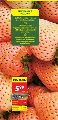 Truskawki różowe 200g promocja w Biedronka