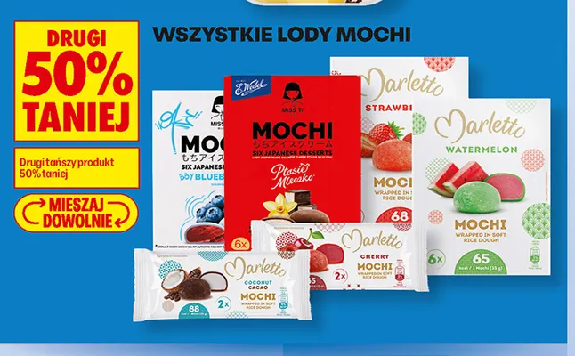 Lody mochi kokos kakao Marletto 2-pak promocja w Biedronka