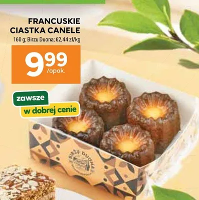 Francuskie ciastka canele Birzu Duona promocja w Stokrotka