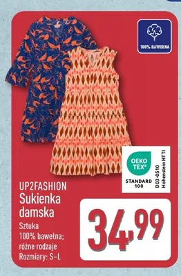 Sukienka damska UP2FASHION promocja w Aldi