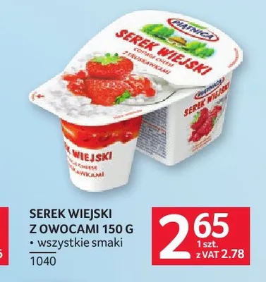 Serek wiejski z owocami Piątnica promocja w Selgros