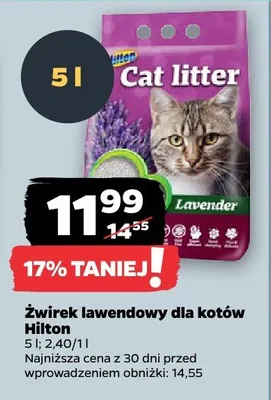 Żwirek lawendowy dla kotów promocja w Netto