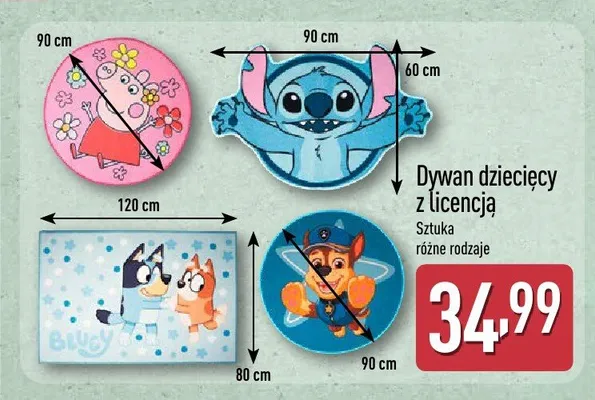 Dywan dziecięcy z licencją promocja w Aldi