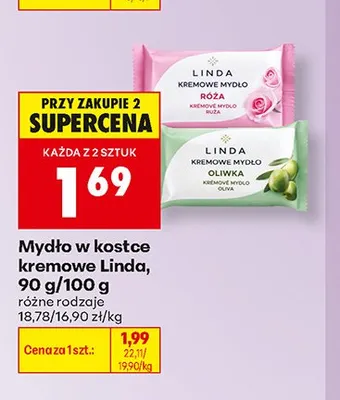 Mydło w kostce kremowe Linda Róża promocja w Biedronka