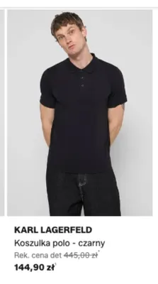 Koszulka polo Karl Lagerfeld czarny promocja w Lounge by Zalando