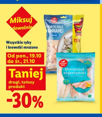 Ryby i krewetki mrożone Ocean Sea promocja w Lidl