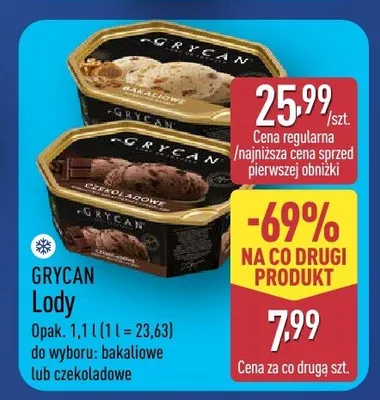 Lody bakaliowe  promocja w Aldi