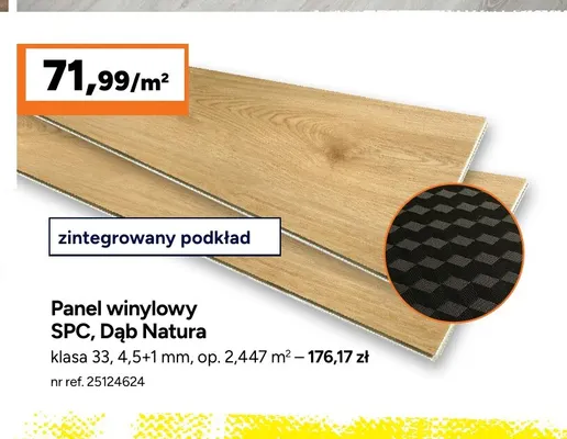 Panel winylowy Spc Dąb Natura promocja w Bricoman