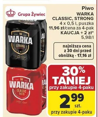 Piwo Classic, Strong promocja w Carrefour