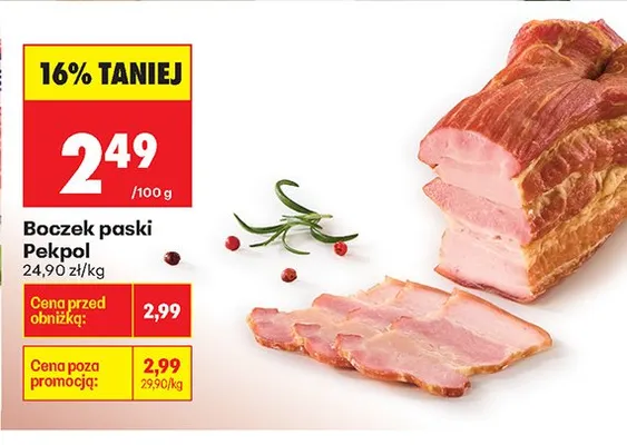 Boczek paski promocja w Biedronka