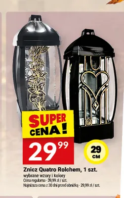 Znicz Quatro Rolchem 29 cm promocja w Twój Market