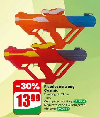 Pistolet na wodę Cosmic promocja w Dino