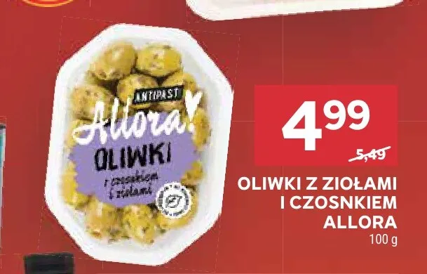 Oliwki z ziołami i czosnkiem Allora promocja w Stokrotka