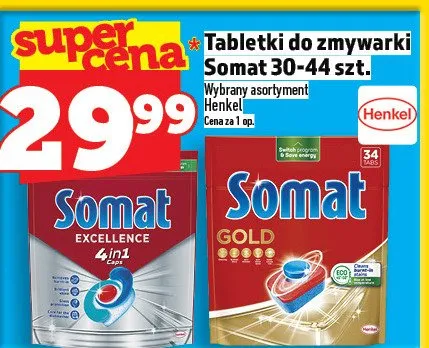 Tabletki do zmywarki Somat 30-44 szt. promocja w TOPAZ