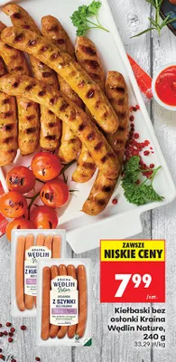 Kiełbaski bez osłonki promocja w Biedronka