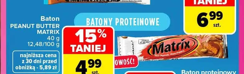 Baton Peanut Butter Matrix Olimp promocja w Carrefour