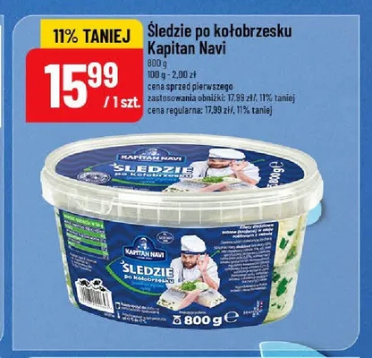 Śledzie po kołobrzesku Kapitan Navi promocja w POLOmarket