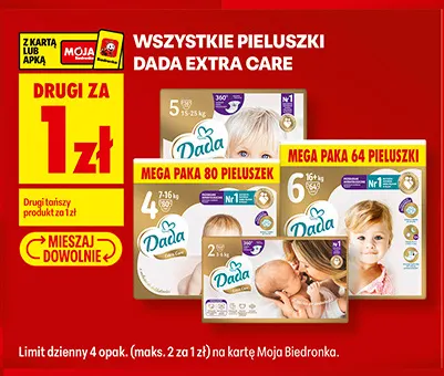 Pieluszki Dada Extra Care promocja w Biedronka