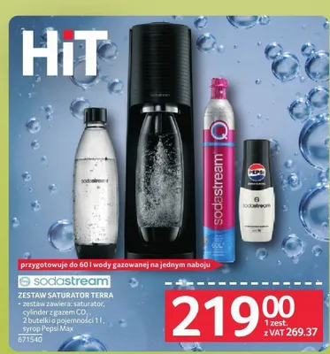 Zestaw saturator Sodastream Terra promocja w Selgros