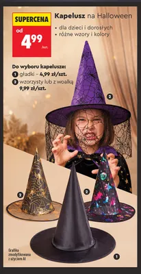 Kapelusz na Halloween gładki promocja w Biedronka
