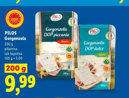Gorgonzola pikantna Pilos promocja w Lidl
