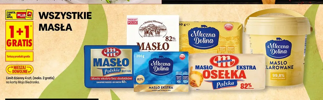 Masło Osełka Polska Mlekovita promocja w Biedronka