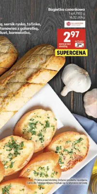 Bagietka czosnkowa La Lorraine promocja w Delikatesy Centrum