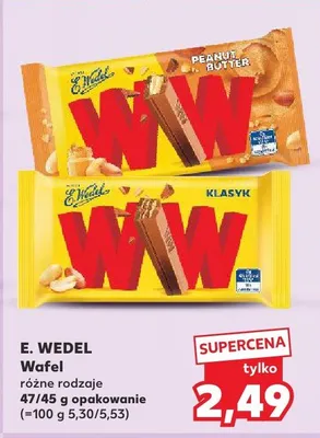 Wafel E. Wedel WW Peanut Butter promocja w Kaufland