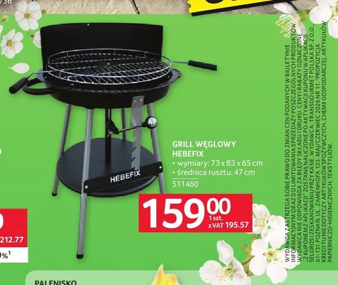 Grill węglowy Hebefix promocja w Selgros