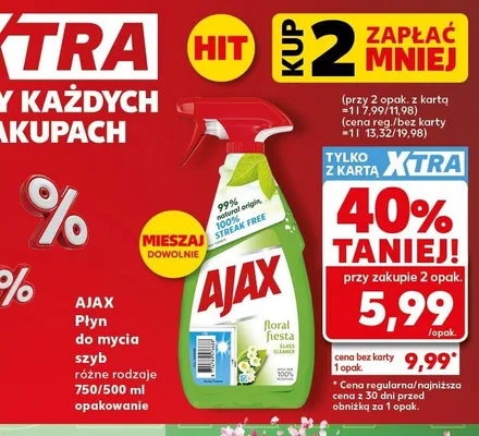 Płyn do mycia szyb Ajax promocja w Kaufland